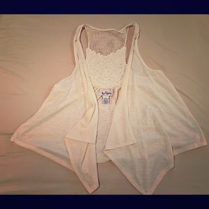 Crop open cardigan top